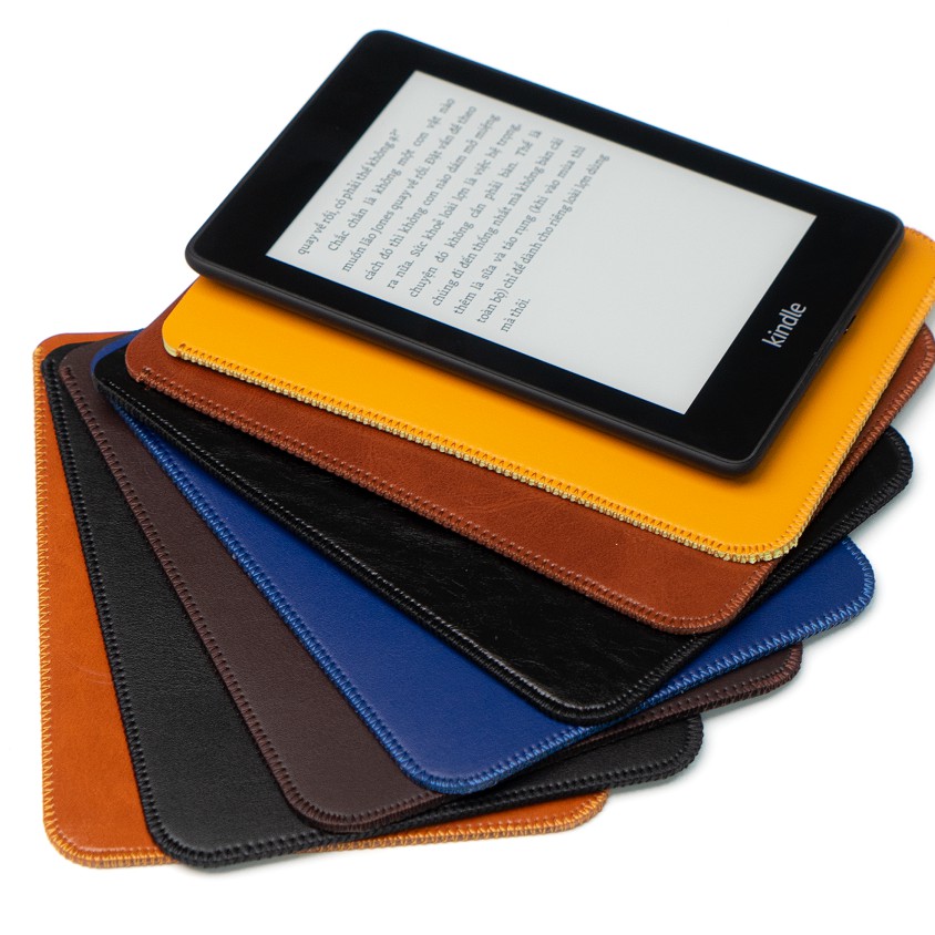 [Kindle 6inch] Túi da Kindle Paperwhite/Basic/Voyage 6 inch chất liệu da microfiber, ôm sát thân máy, dễ dàng vệ sinh
