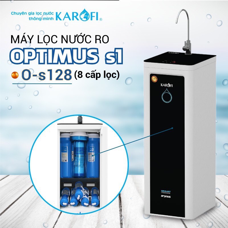 [CHÍNH HÃNG]MÁY LỌC NƯỚC RO KAROFI OPTIMUS S1 O-S128