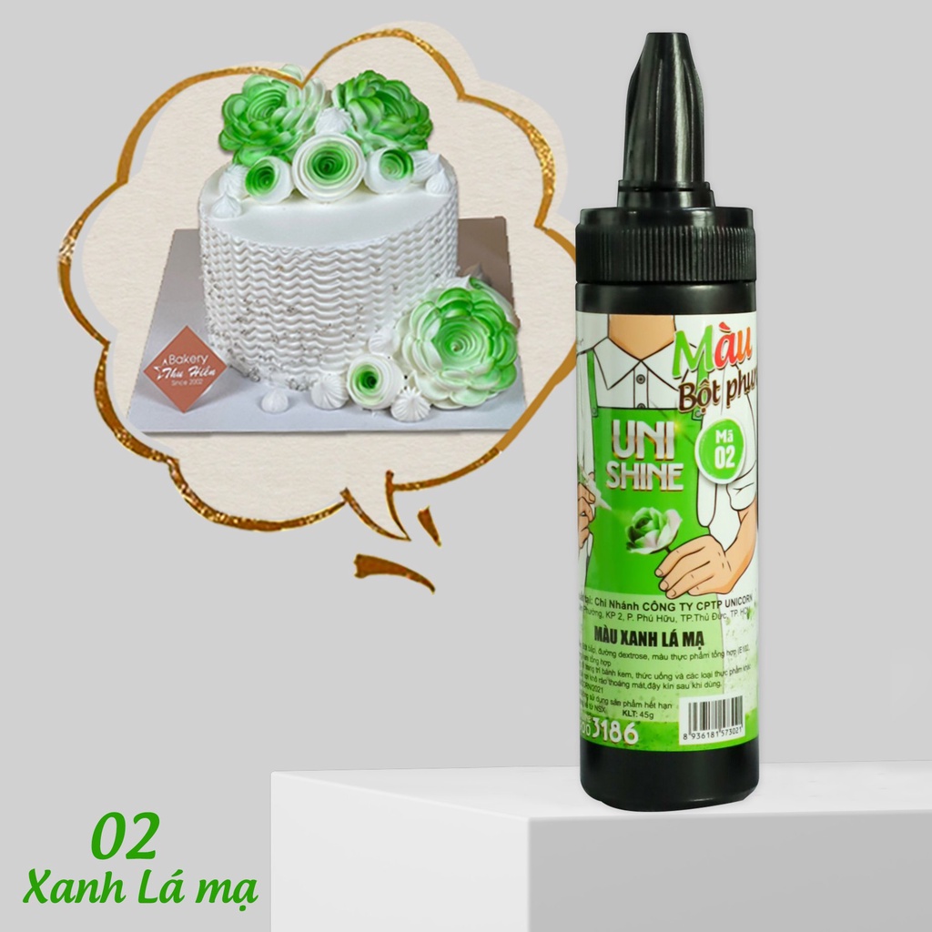 Màu Bột Phun Unicorn Tạo Màu Cho Bánh Kem, Bánh Sinh Nhật 45g
