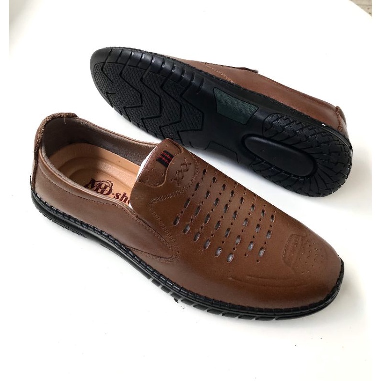 Giày lười nam da bò cao cấp, phom đẹp, có lổ thoáng nhiệt,  size từ 37-42..bảo hành 1 năm
