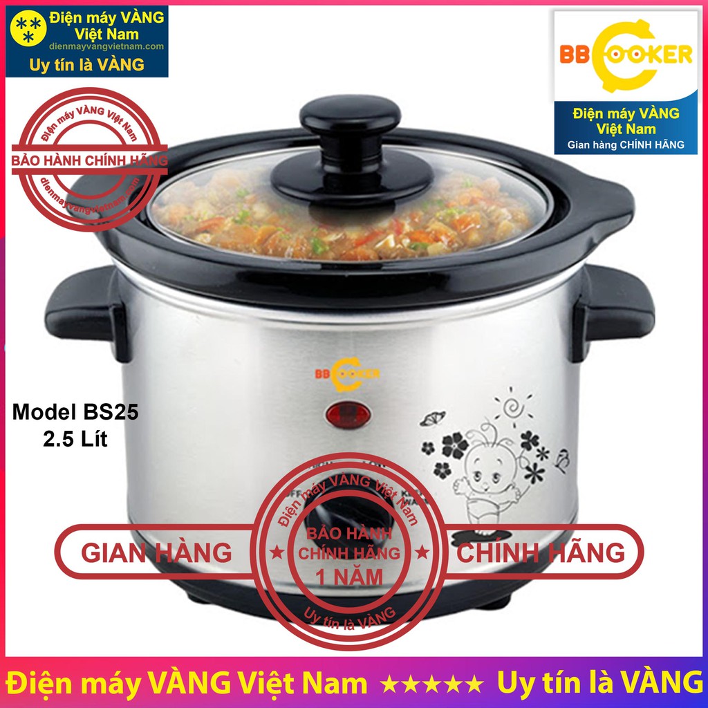 Nồi nấu chậm đa năng BBCooker BS07 BS15 BS25 BS35 - Linh kiện nồi BBCooker (Hàng chính hãng)