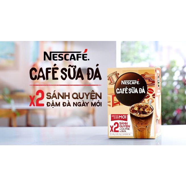 Cà phê hòa tan NESCAFÉ 3in1 Cà phê sữa đá