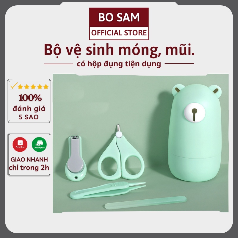 Bộ Bấm Móng Tay Cho Bé Cao Cấp 5 Món, Shop Bố Sam, Cắt Móng Tay Cho Bé Sơ Sinh An Toàn, Tiện Dụng, Cực Đẹp Và Chất Lượng