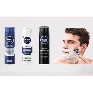 Bọt cạo râu Nivea Men Deep Control 200ml - ĐỨC