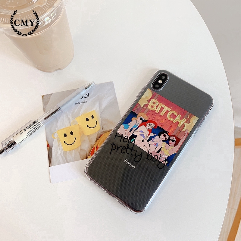 Ốp điện thoại silicone TPU in hình công chúa vui nhộn cho IPHONE 11/11PRO 11PRO MAX X XR XS XS MAX 7 8+ SE | BigBuy360 - bigbuy360.vn
