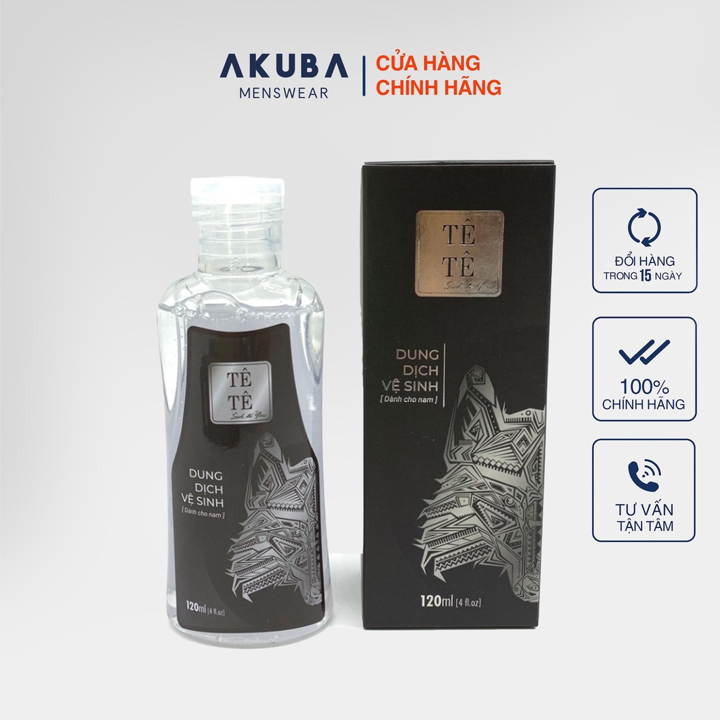 Dung dịch vệ sinh Nam Tê Tê Men 120ml - sạch sẽ, khô ráo, làm sáng an toàn cho vùng da nhạy cảm