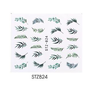Miếng decal dán trang trí móng tay hình hoa lá đơn giản