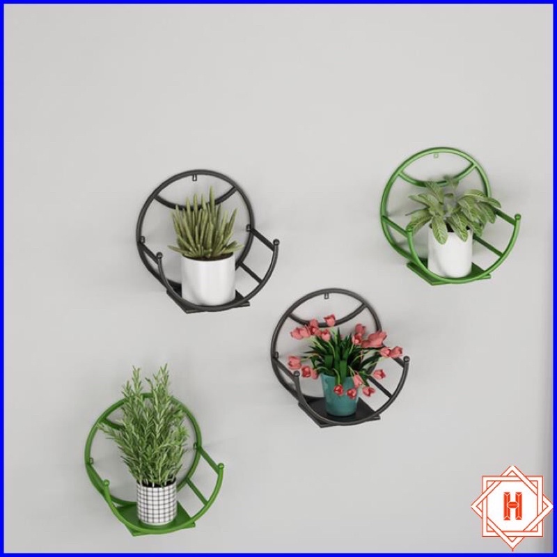 GIÁ TREO CHẬU HOA CÂY CẢNH TIỆN LỢI HÌNH BÁN NGUYỆT