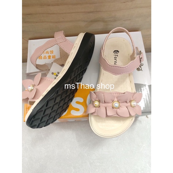 Giày sandal, quai hậu bé gái từ 5-8tuổi hình hoa H.01