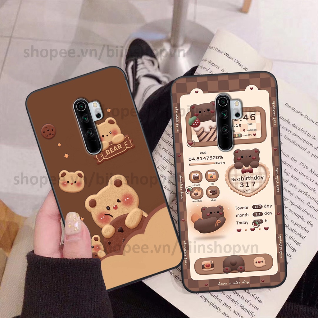 Ốp Xiaomi Redmi Note 8 / Note 8 Pro in hình gấu chocolate kẹo ngọt siêu đẹp siêu xinh