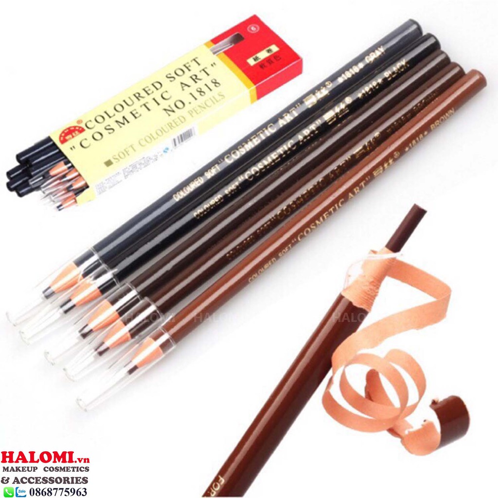 Chì Xé 2 Tem Coloured Soft Pencils Nhật chính hãng HALOMI mềm kẻ rõ nét