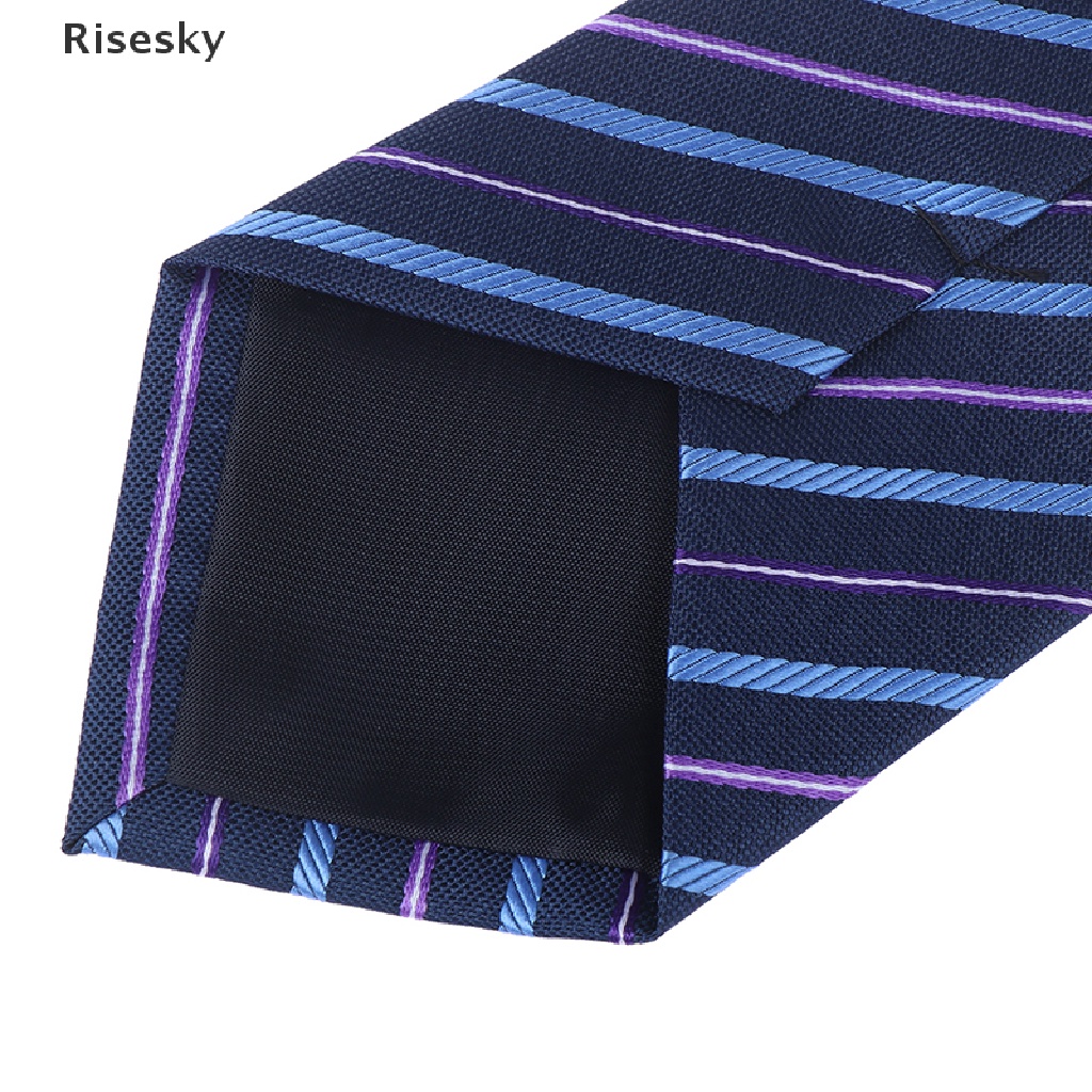 Cà Vạt Sọc Trơn Có Khóa Kéo Thời Trang Công Sở Cho Nam