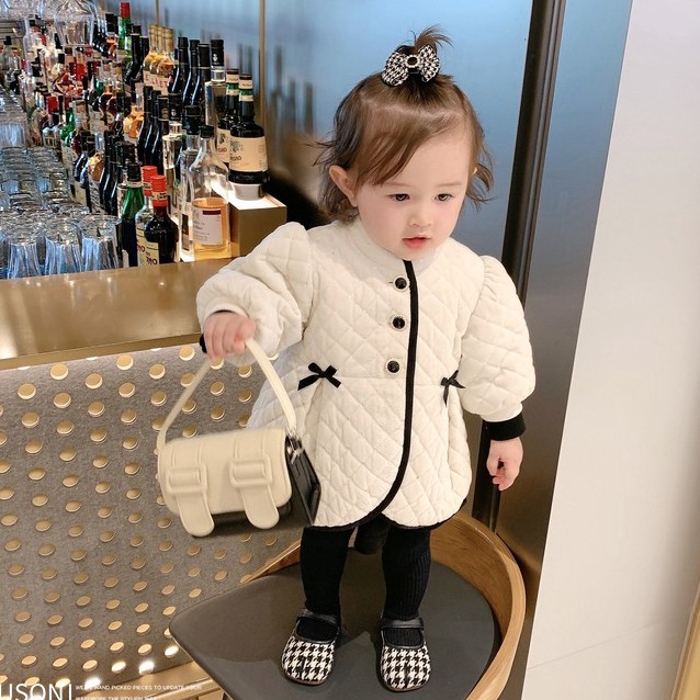Áo khoác phao cotton giữ ấm mẫu 2020 thời trang thu đông dành cho bé gái