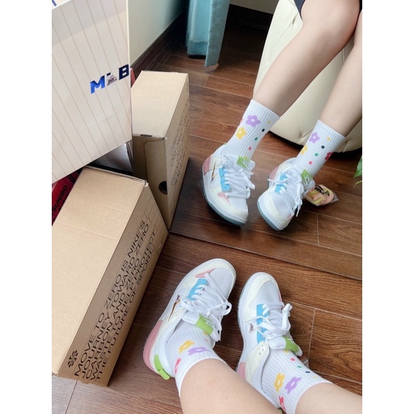 Giày thể thao sneaker sb dunk phối màu pastel