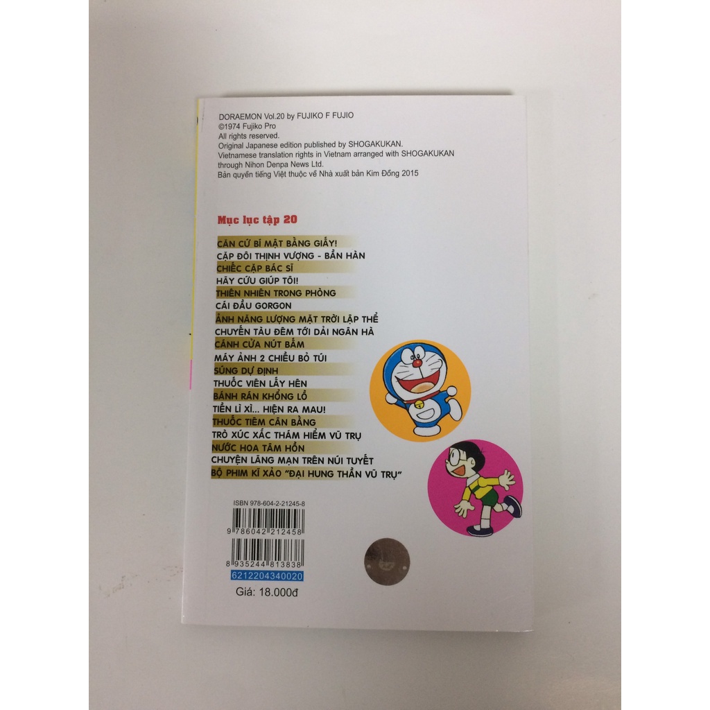 [Mã BMLT30 giảm đến 30K đơn 99K] Sách - Doraemon Truyện ngắn - Tập 20