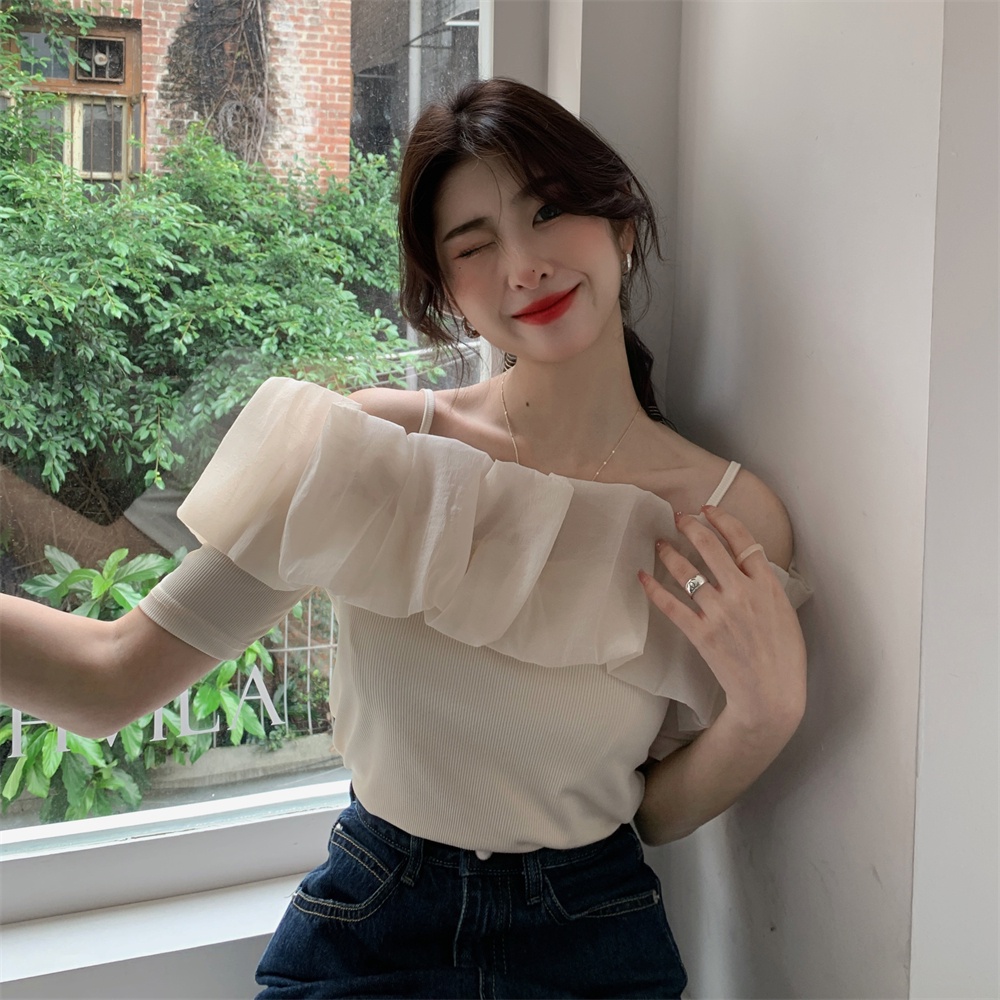 Áo Trễ Vai Dáng Rộng Phong Cách Hàn Quốc Thời Trang Cho Nữ