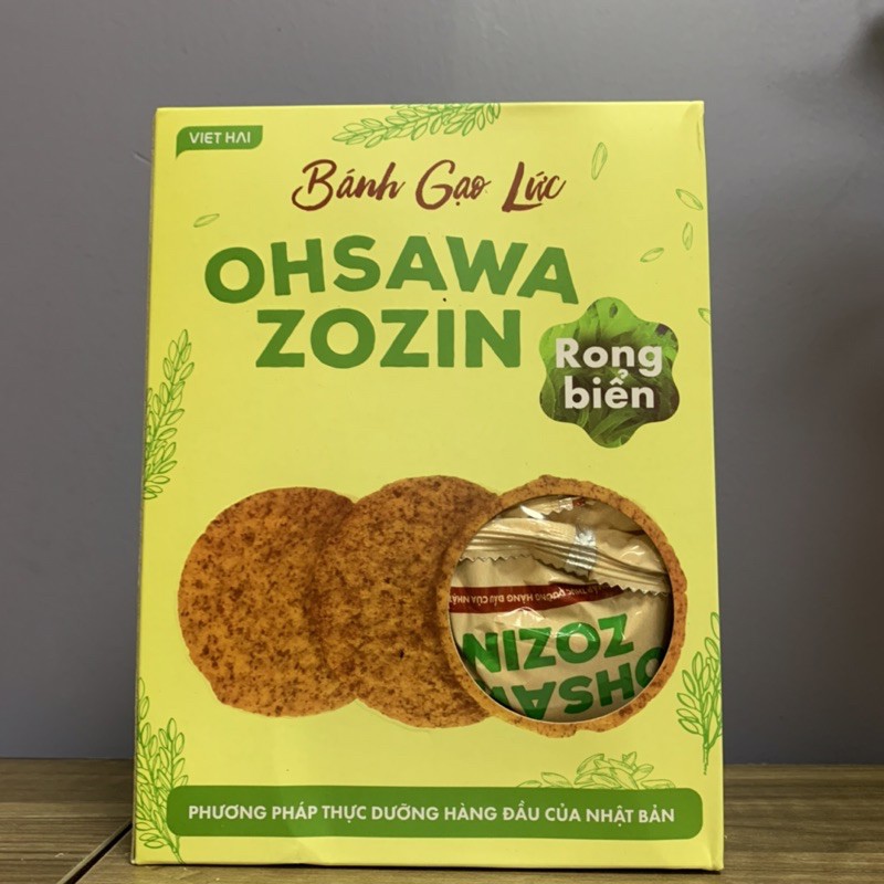 Bánh gạo lứt OHSAWA ZOZIN vị rong biển ăn kiêng 125 gram