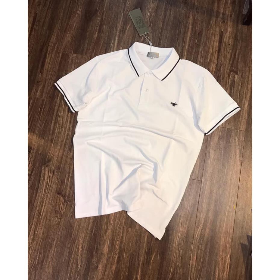 Áo Cộc Nam Có Cổ Thêu Ong Đẹp - Áo Polo Nam Có Cổ Tay Ngắn Cao Cấp - Phối viên đẹp, vải mềm, co giãn, mặc siêu mát | BigBuy360 - bigbuy360.vn