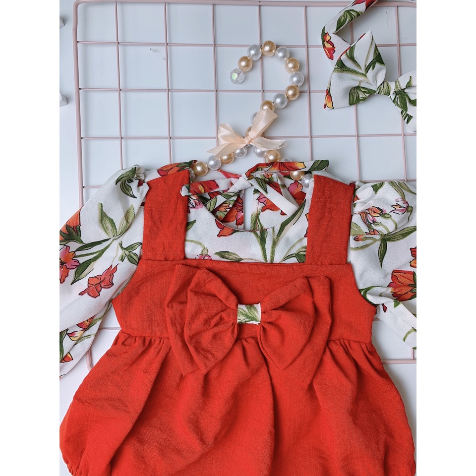 Body bé gái hoạ tiết hoa [𝑻𝑨̣̆𝑵𝑮 𝑲𝑬̀𝑴 𝑻𝑼𝑹𝑩𝑨𝑵 + 𝑮𝑰𝑨̂̀𝒀 𝑽𝑨̉𝑰NHƯ Ý HOUSE'S- váy cho bé đầm trẻ em hàng thiết kế cao cấp V