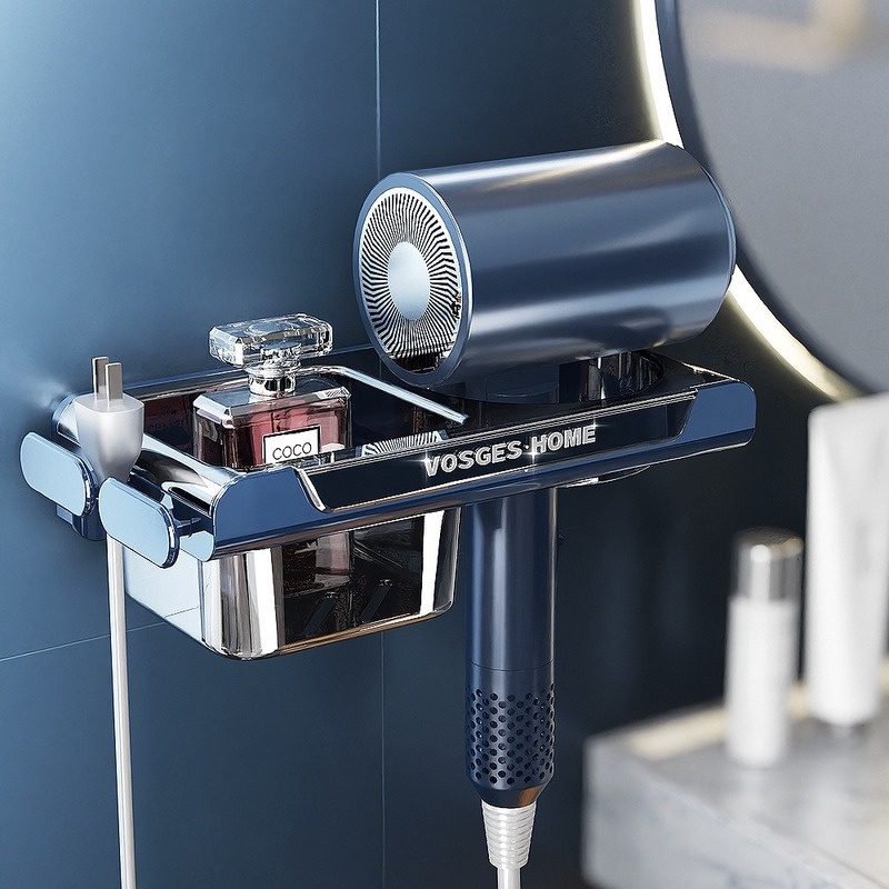 Giá Treo Máy Sấy Tóc Đa Năng Nhẹ Nhàng Sang Trọng Không Cần Khoan Lỗ Cho Nhà Tắm