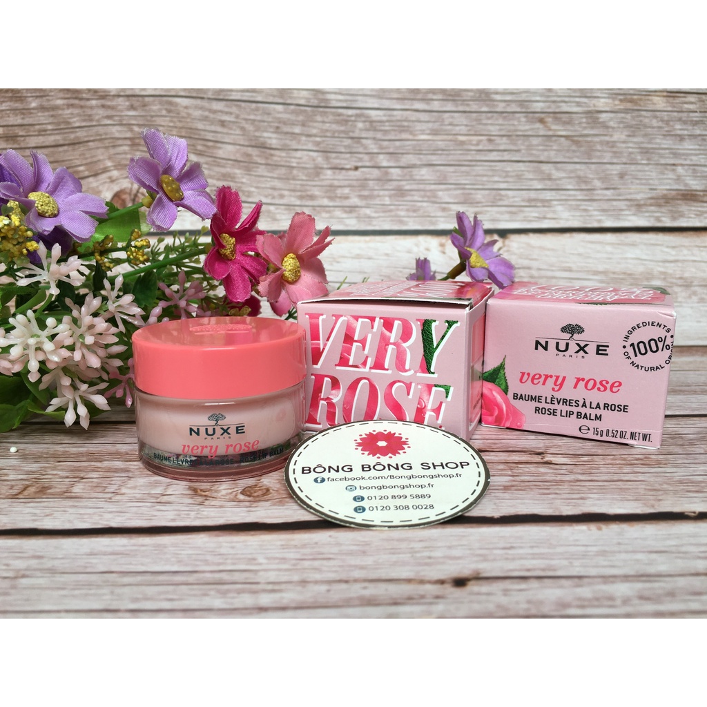 (Chuẩn Pháp-Bản giới hạn) Sáp dưỡng môi NUXE Very Rose Lip Balm