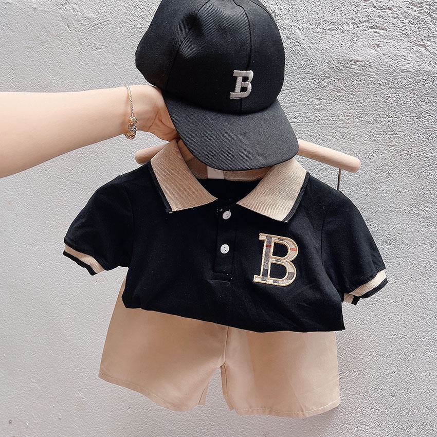 Bộ đồ cho bé trai  chữ B chất đẹp size 8-18kg