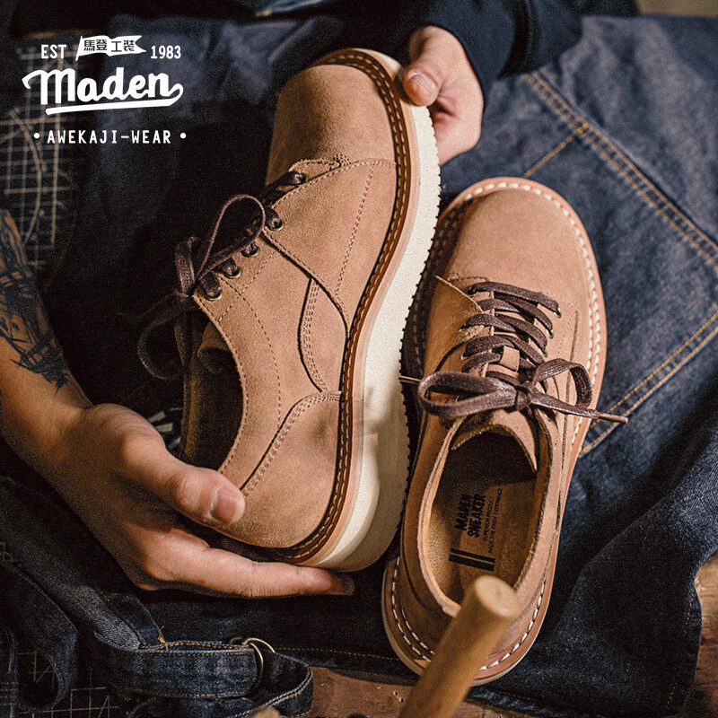 Giày boot Maden da lộn cổ thấp kiểu retro mùa xuân 2022 thanh lịch hợp thời trang