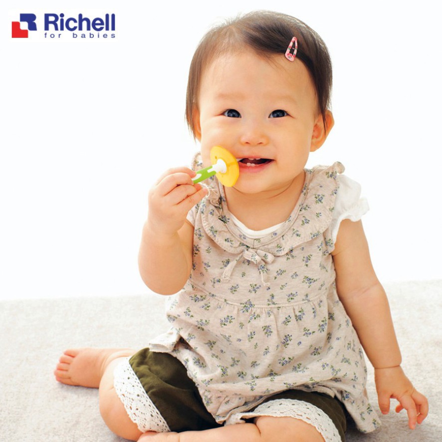 [Chính Hãng] Bàn chải bước 2 (8m+) Richell Nhật Bản - Bàn chải tập đánh răng cho bé Richell