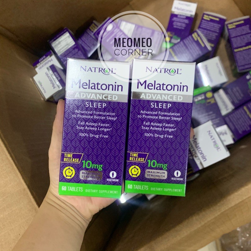 Viên Natrol Melatonin Advance Sleep hỗ trợ giấc ngủ Natrol Melatonin 10mg Mỹ