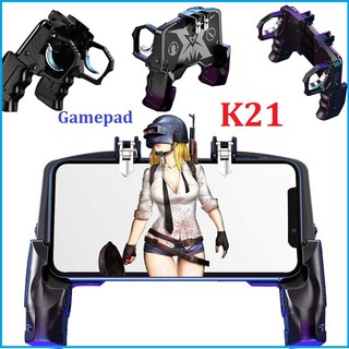 Tay cầm chơi game ĐT K21,phụ kiện hỗ trợ chơi game nút bấm chơi game pubg e9,r11,ros,ff cho ĐT táo và samsung