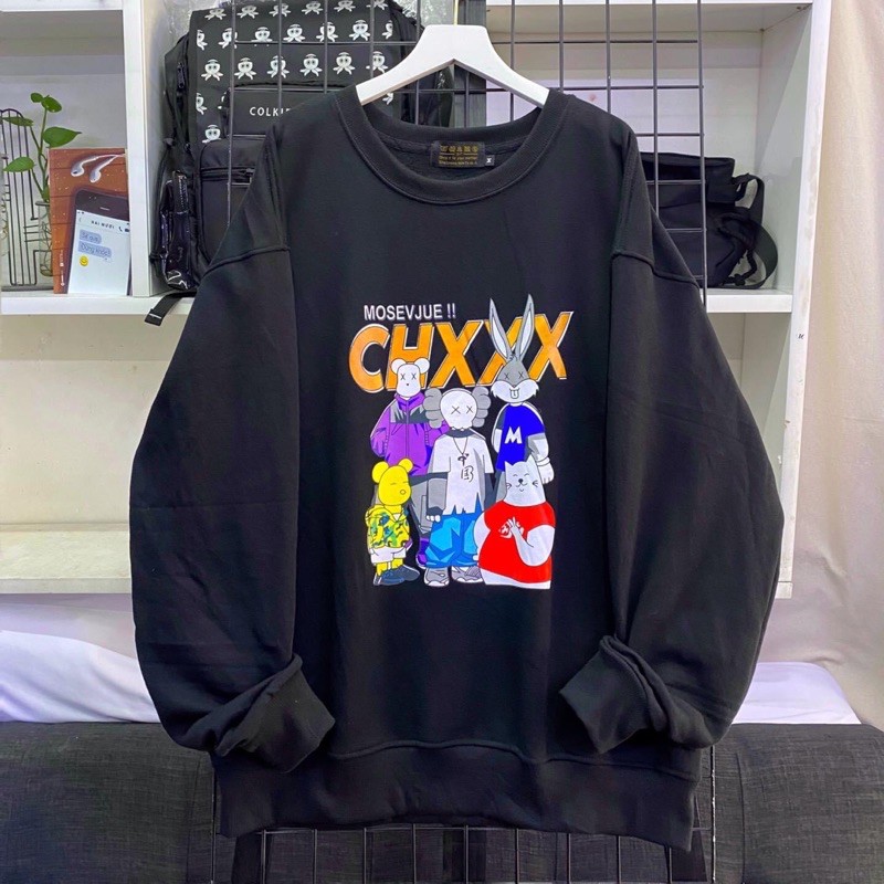 ÁO SWEATER KAW (ĐEN - TRẮNG) | BigBuy360 - bigbuy360.vn