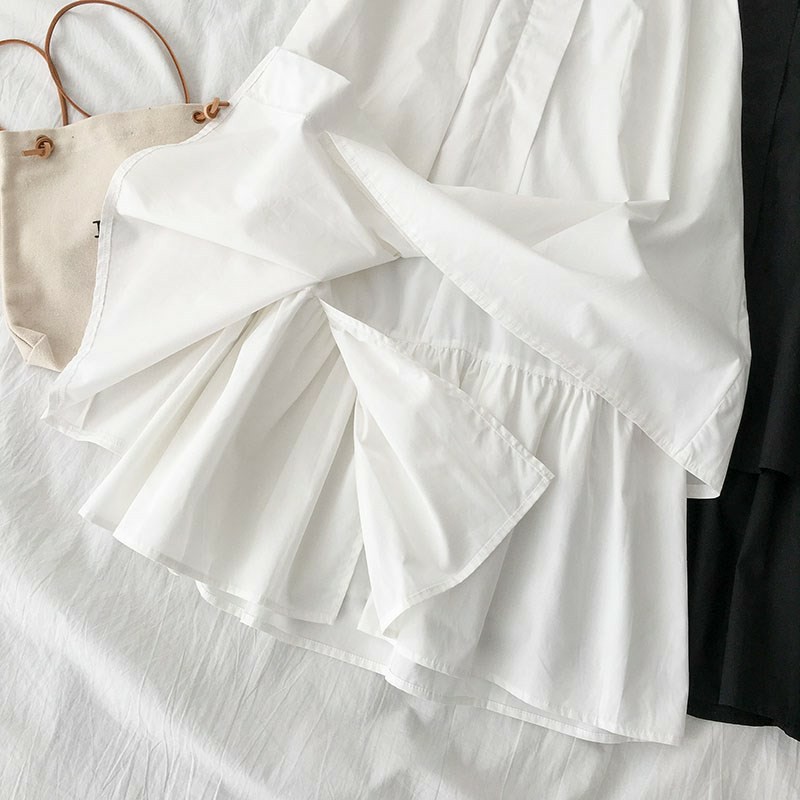 Chân Váy Dài Chữ A Ulzzang Xòe Vạt Lệch Siêu Hot 2 Màu Đen - Trắng Cho Giới Trẻ CV01 | BigBuy360 - bigbuy360.vn