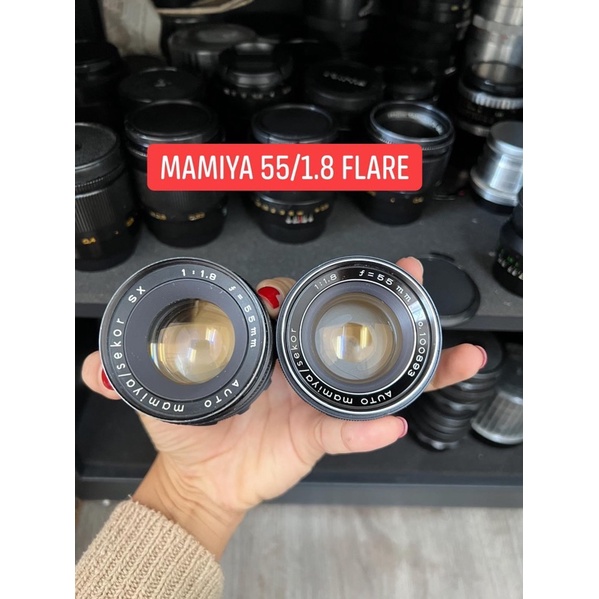 Ống kính MF Mamiya 55/1.8 flare đẹp