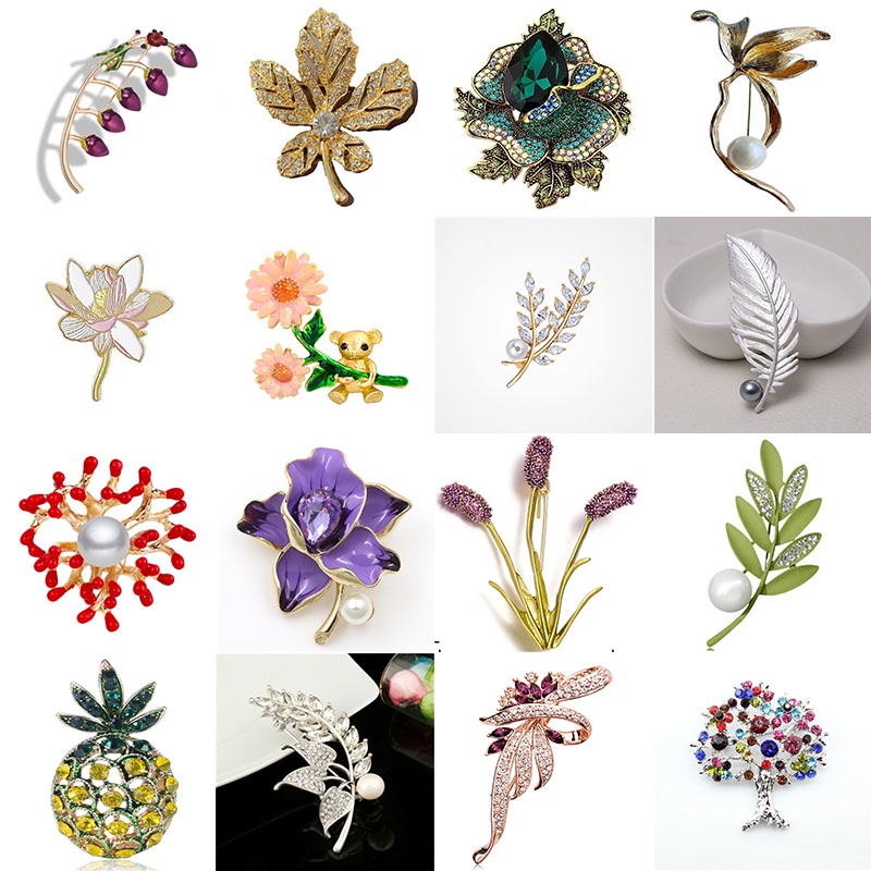 Ghim Cài Áo Hình Hoa Quả Đính Đá Tinh Xảo Thời Trang Cao Cấp Cho Nữ