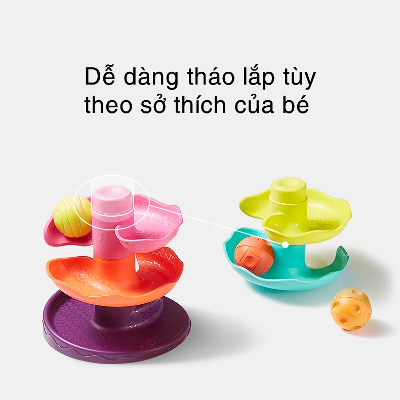 Đồ chơi cầu trượt thả bóng KUB, đồ chơi bóng lăn xoay tròn cho bé - KUB OFFICIAL