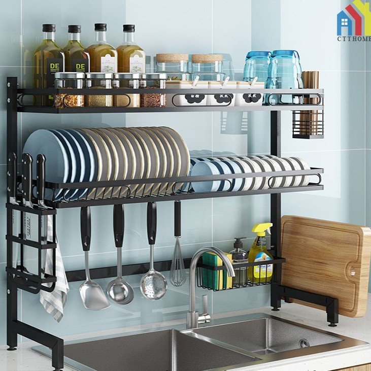 Kệ Tủ Úp Chén Đĩa Bát Trên Bồn Rửa Đa Năng - Siêu Cứng Chắc - Chống Gỉ Sét - Bảo Hành 2 Năm