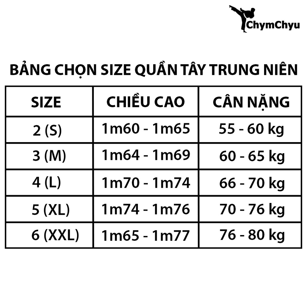 Quần Tây Nam Trung Niên Cao Cấp Dáng Ống Suông ChymChyu Dành Cho Người Trung Tuổi Màu Bạc