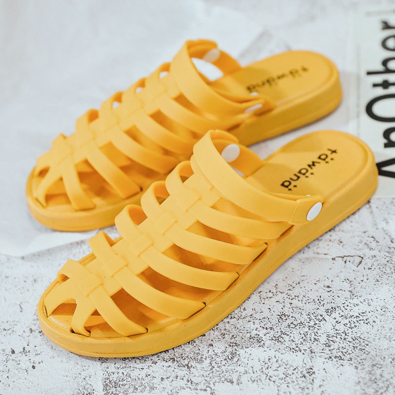 Dép Bít Mũi Đế Mềm Thời Trang Đi Biển Cho Nữ