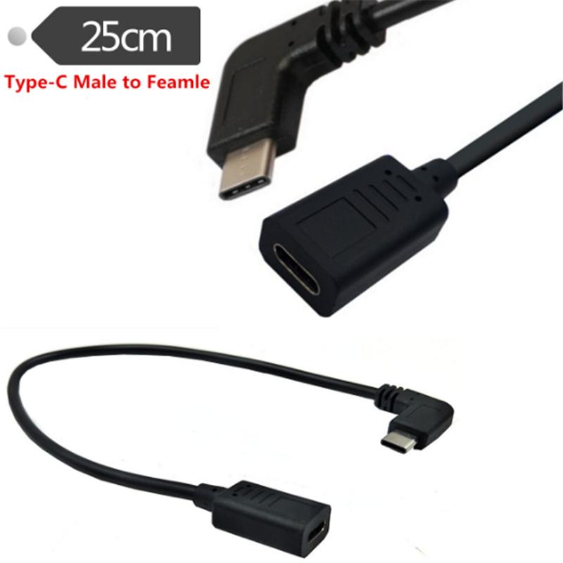 Dây Cáp Nối Dài Chuyển Đổi Cổng Usb 3.1 Sang Usb-C 90 Độ Có Thể Đảo Ngược Cho Macbook Tablet