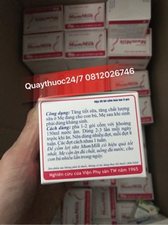 MUMMILK CỐM LỢI SỮA CHO PHỤ NỮ SAU SINH