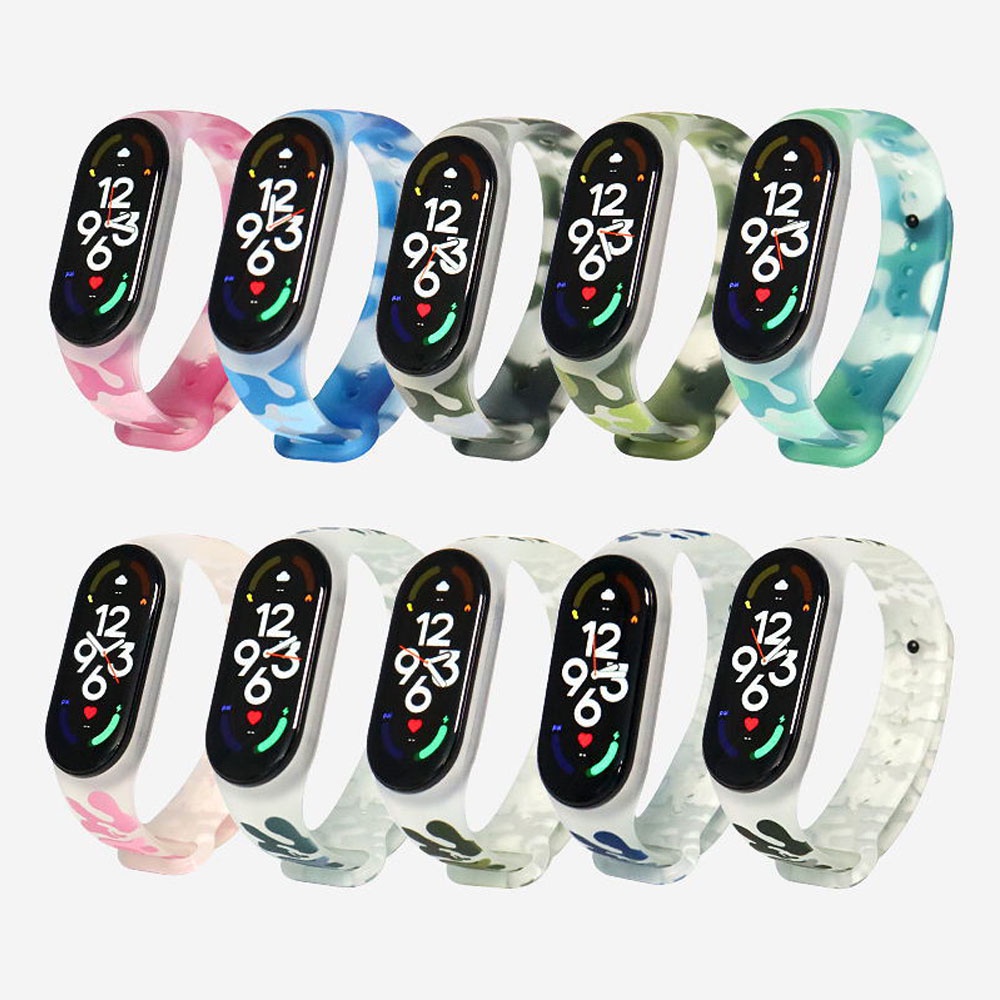 Dây Đeo Silicone Trong Suốt Thay Thế Cho Đồng Hồ Thông Minh Xiaomi Mi Band 7 6 5 4 3