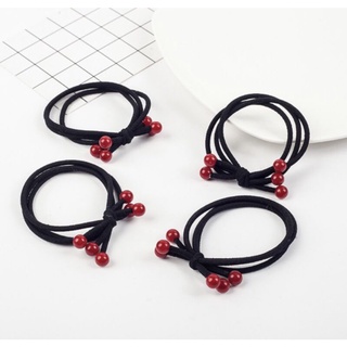 Dây cột tóc nhiều hạt sắc màu