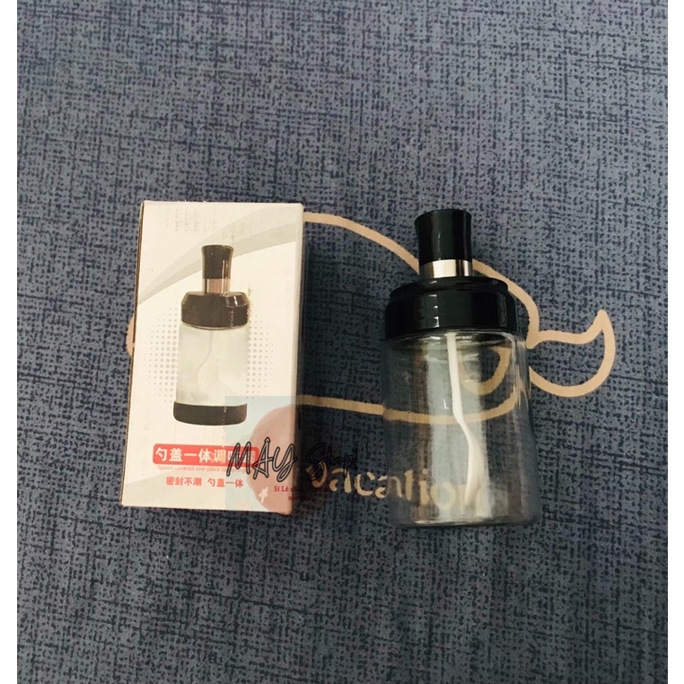 Lọ đựng gia vị thuỷ tinh có thìa, hũ đựng gia vị thông minh - Lọ hủ thuỷ tinh đựng gia vị kèm muỗng cao cấp | BigBuy360 - bigbuy360.vn