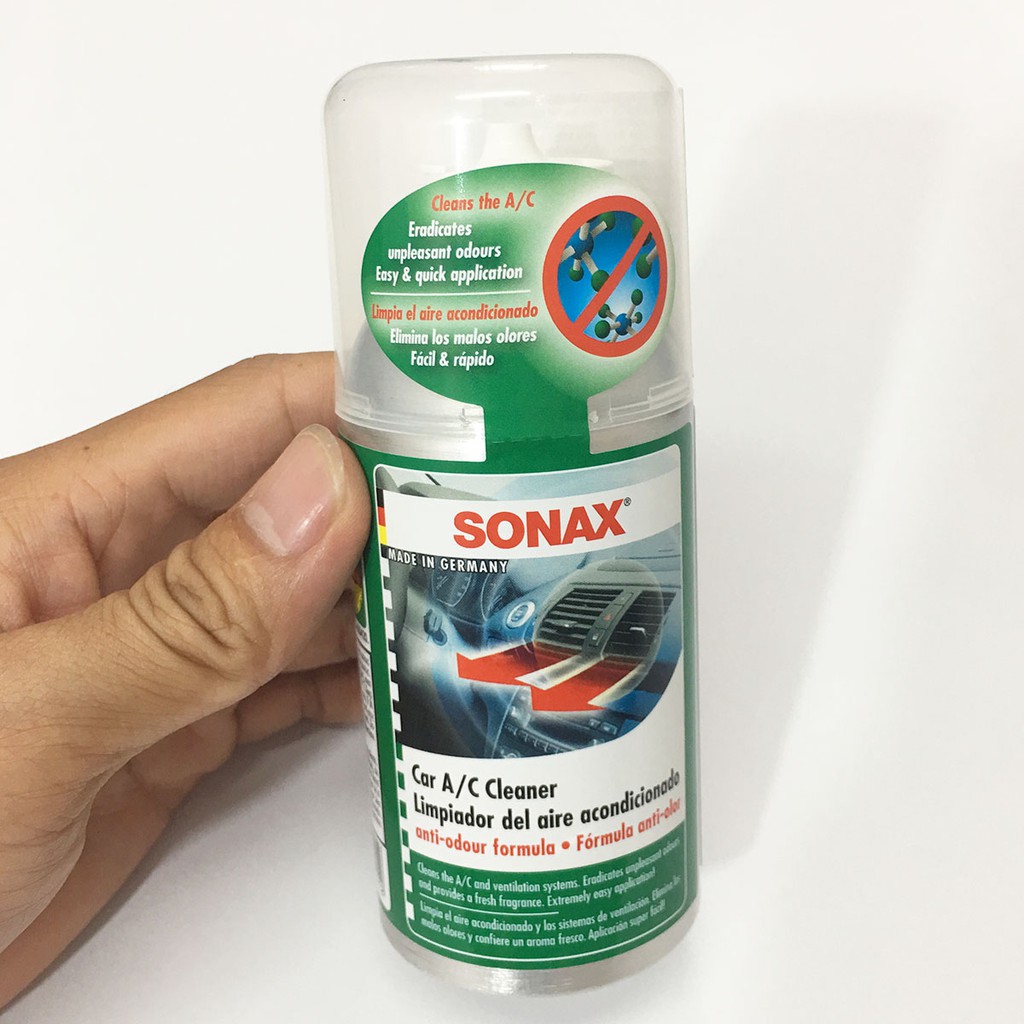 Khử mùi diệt khuẩn điều hòa xe hơi Sonax Car A/C cleaner counter display 100ml