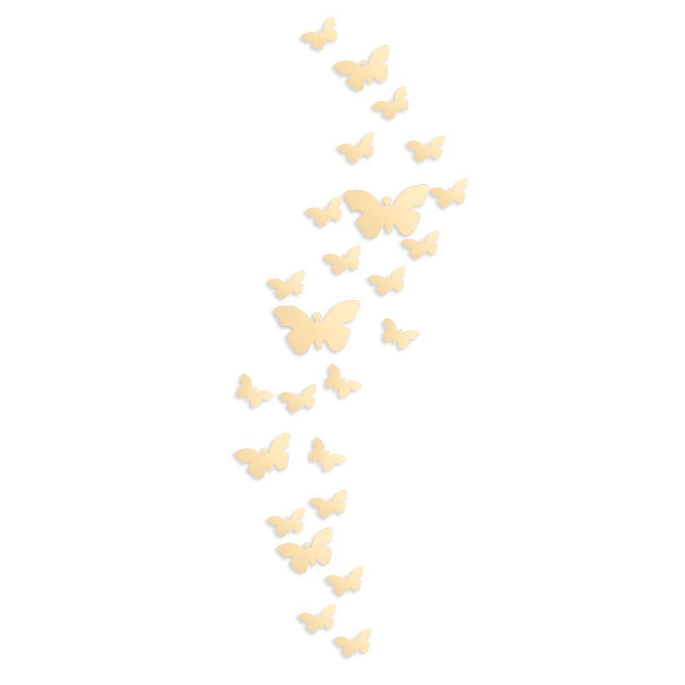 CONOPERY Bộ 25 Miếng Dán Trang Trí Hình Bướm 3D DIY