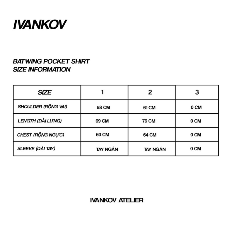 Áo sơ mi cánh rơi unisex ngắn tay Ivankov
