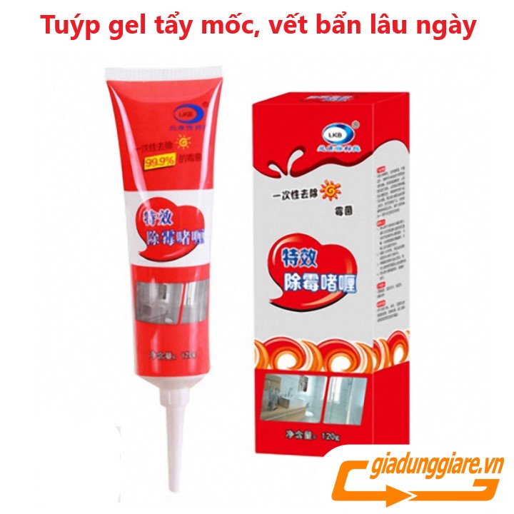 Tuýp Gel TẨY NẤM MỐC 150g sạch vết bẩn lâu ngày (Dùng cho Gia đình làm sạch Khu bếp, nhà vệ sinh , kẽ tường , tủ lạnh..)