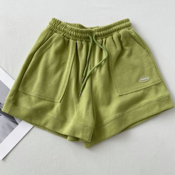 Quần Short Thể Thao Lưng Cao Ống Rộng Phong Cách Hàn Quốc Dành Cho Nữ