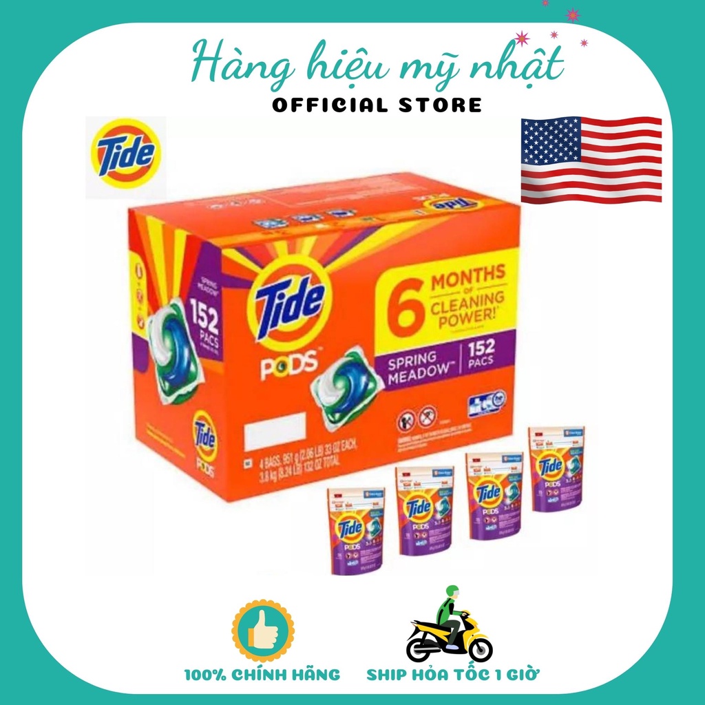 Viên giặt Tide pods 42 viên nhập Mỹ