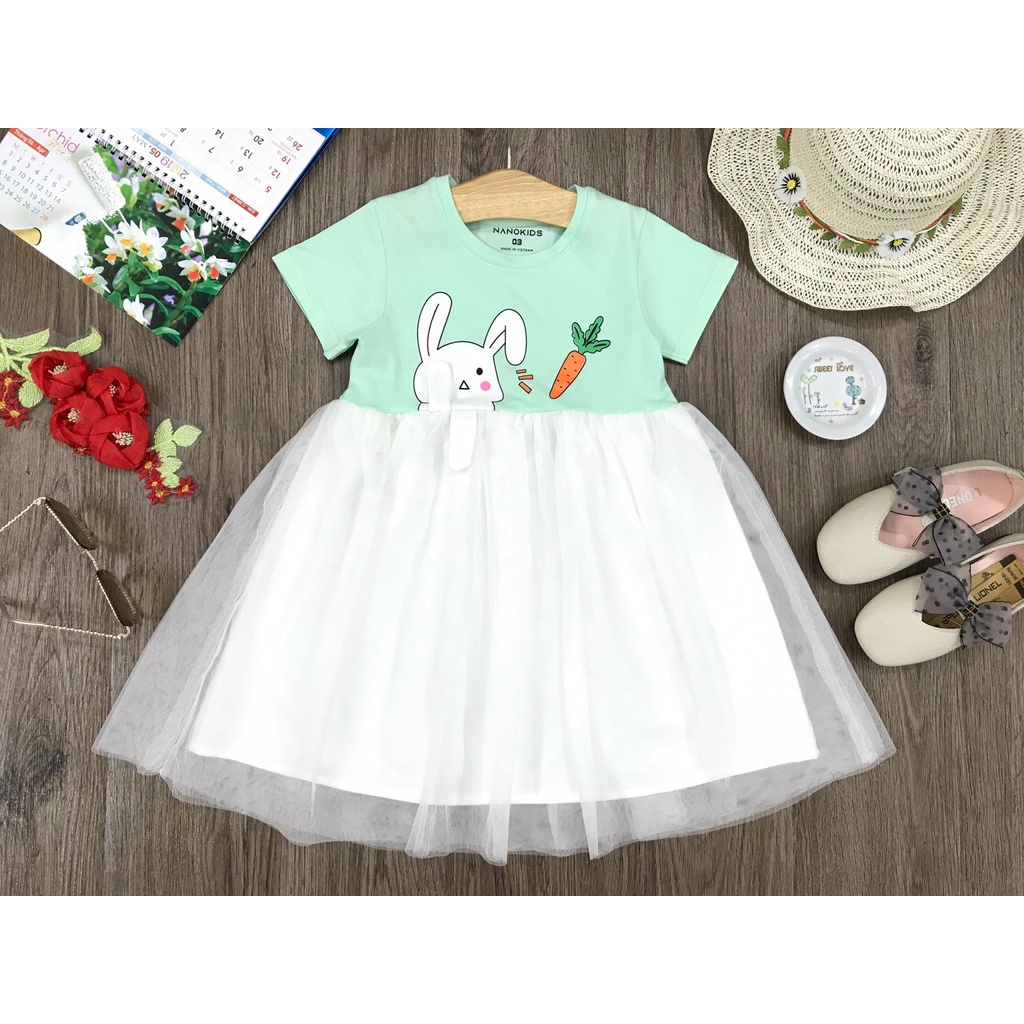 ĐẦM THUN VOAL IN THỎ